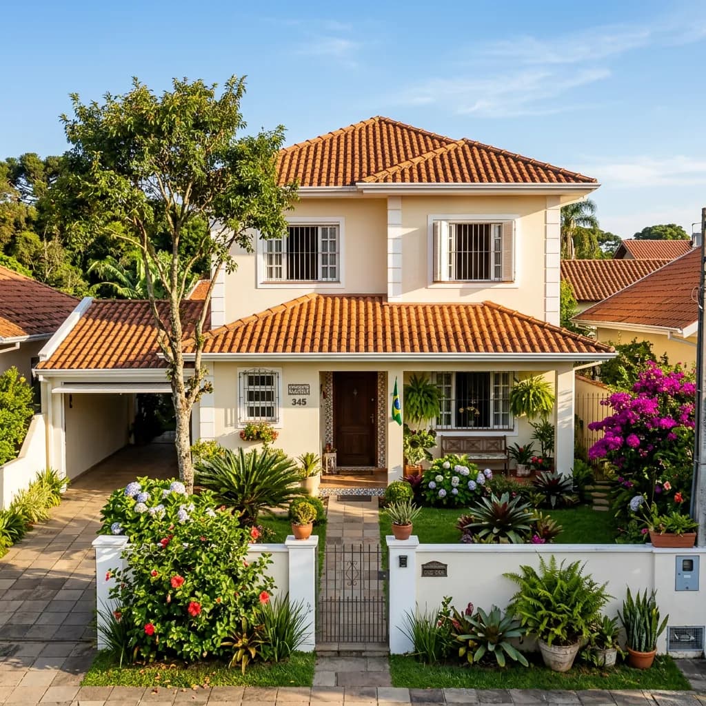 Fachada de uma casa protegida pela Sua Proteção